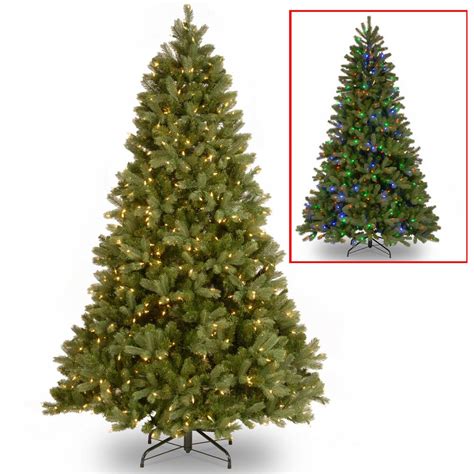 artificial prelit christmas trees at home depot